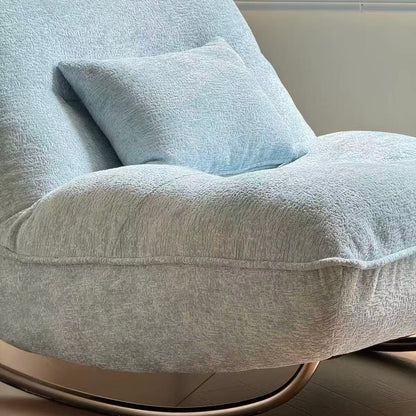 Sora Chenille Lounge Chair with Ottoman