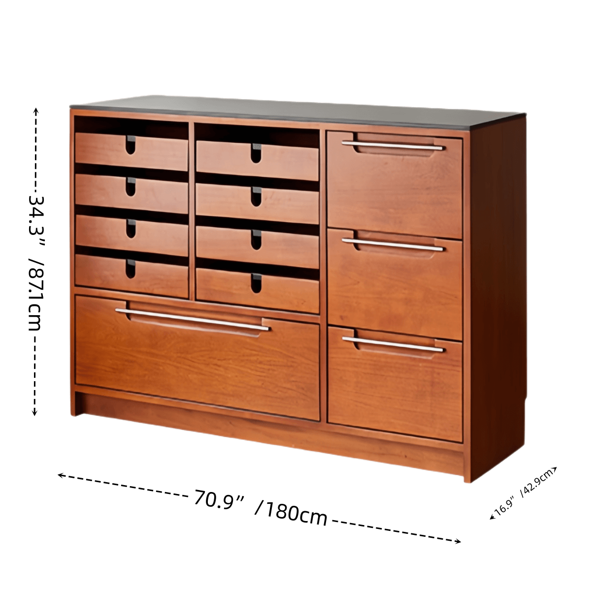 Solid Wood Sideboard with Rock Plate