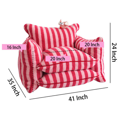 Cozy Stripes Lazy Sofa Chair