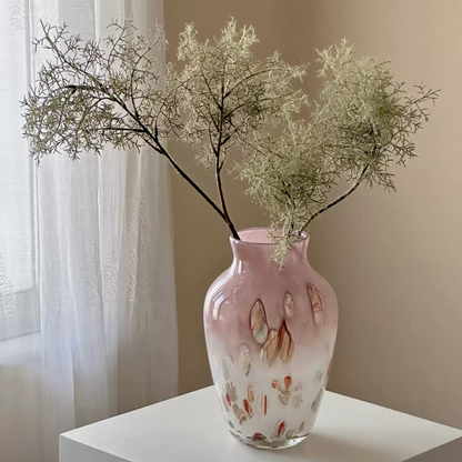 Blush Light Hand-Blown Glass Vase