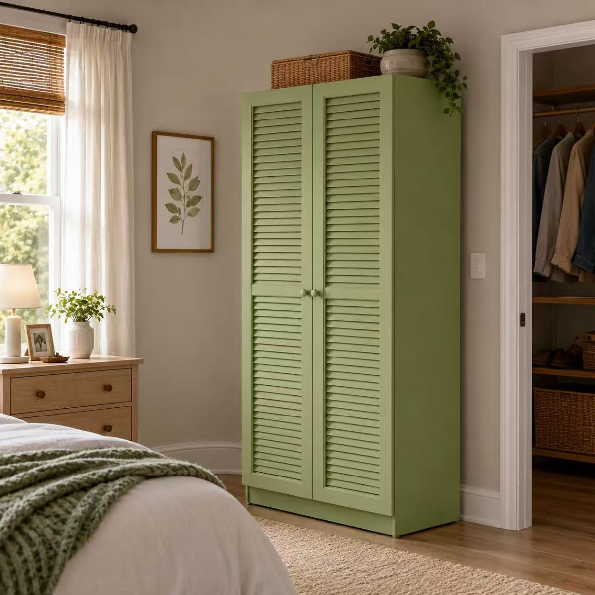 LUNA LOUVER Metal Wardrobe
