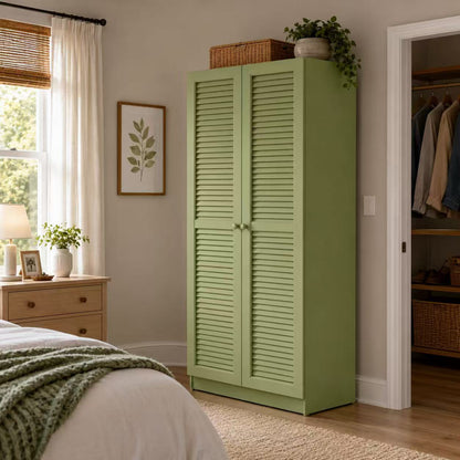 LUNA LOUVER Metal Wardrobe