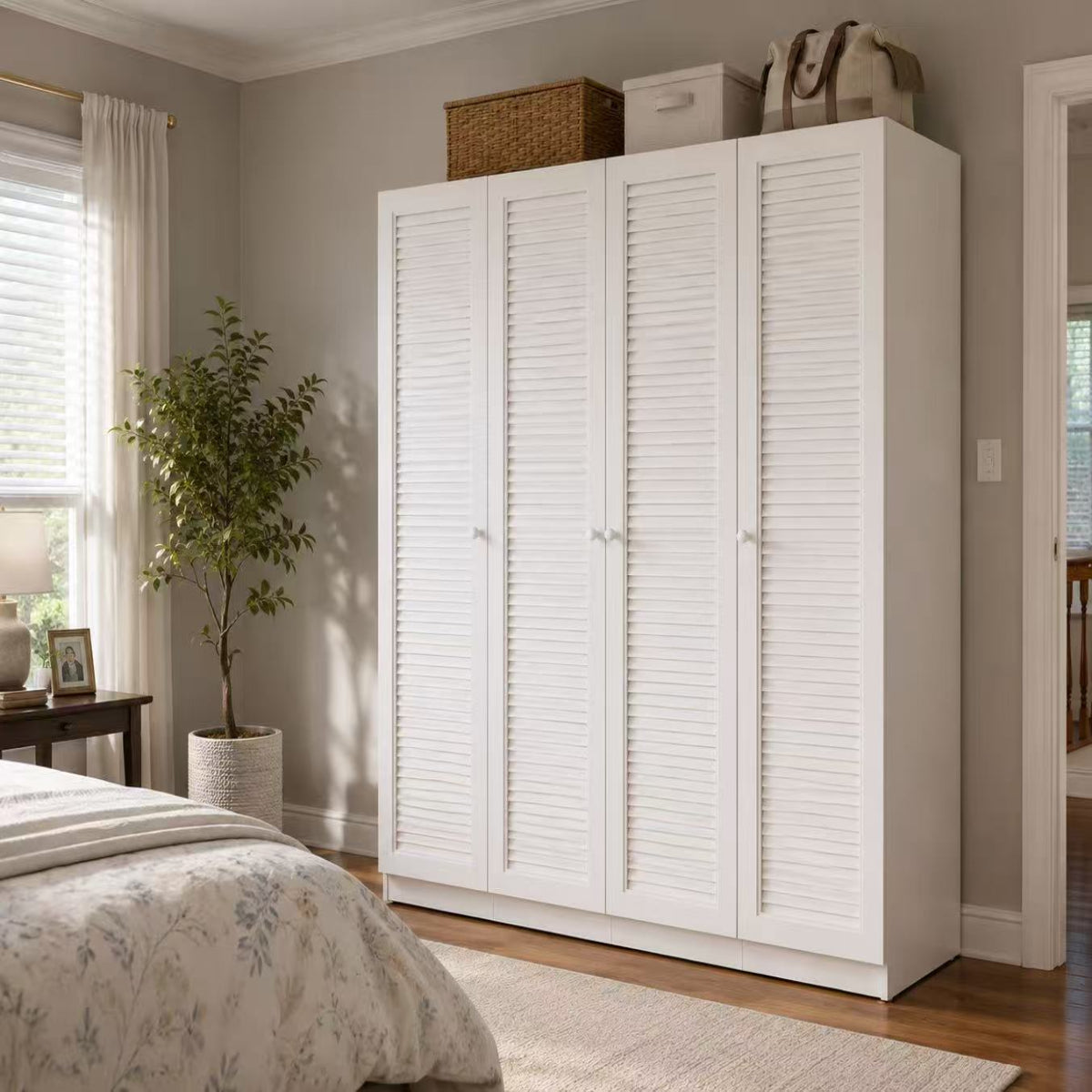 LUNA LOUVER Metal Wardrobe