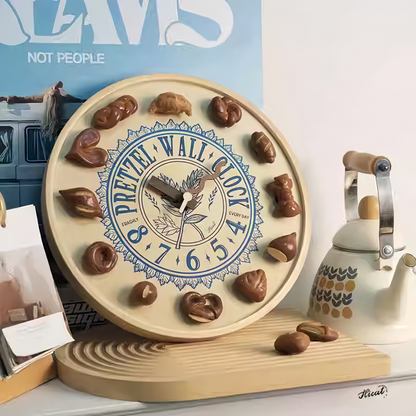 Vintage Wooden Magnetic Silent Wall Clock