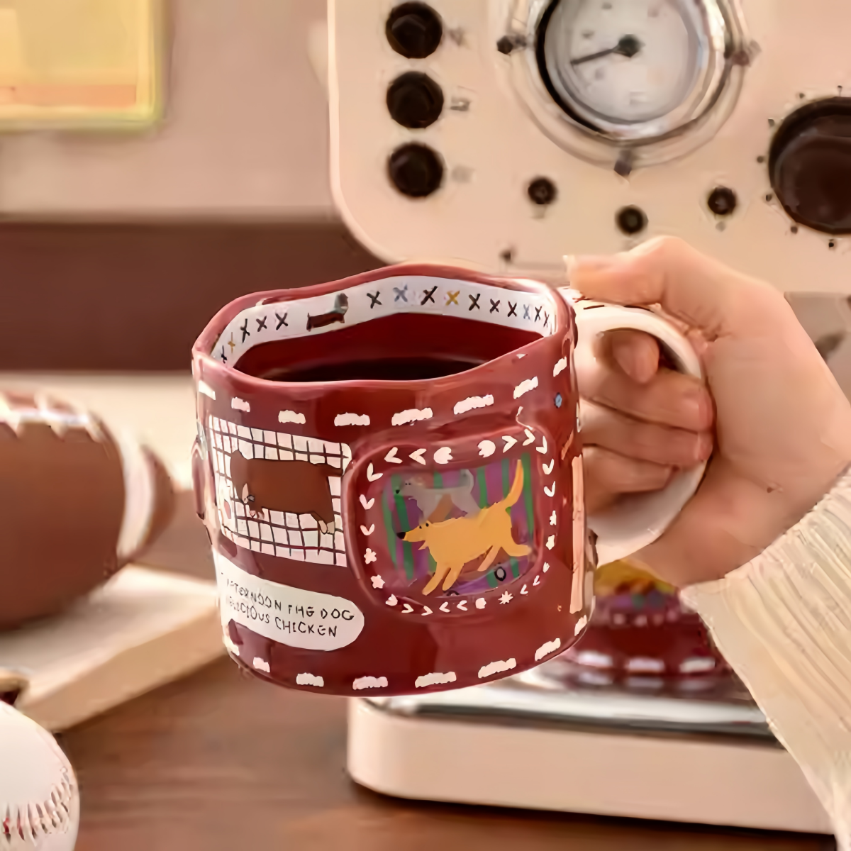 Patchwork Pups Vintage Ceramic Mug