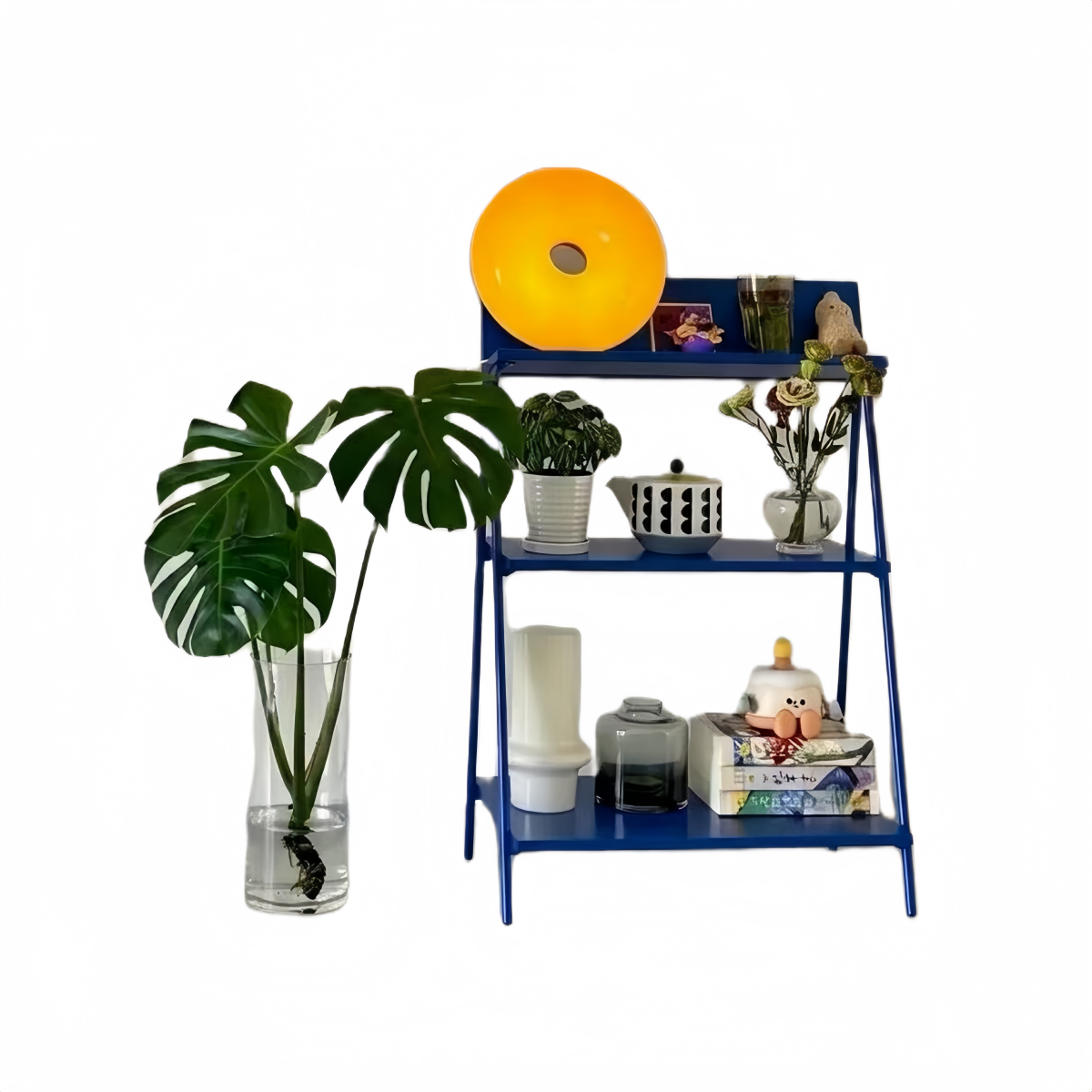 Vintage Multi‑Tier Magazine Display Shelf