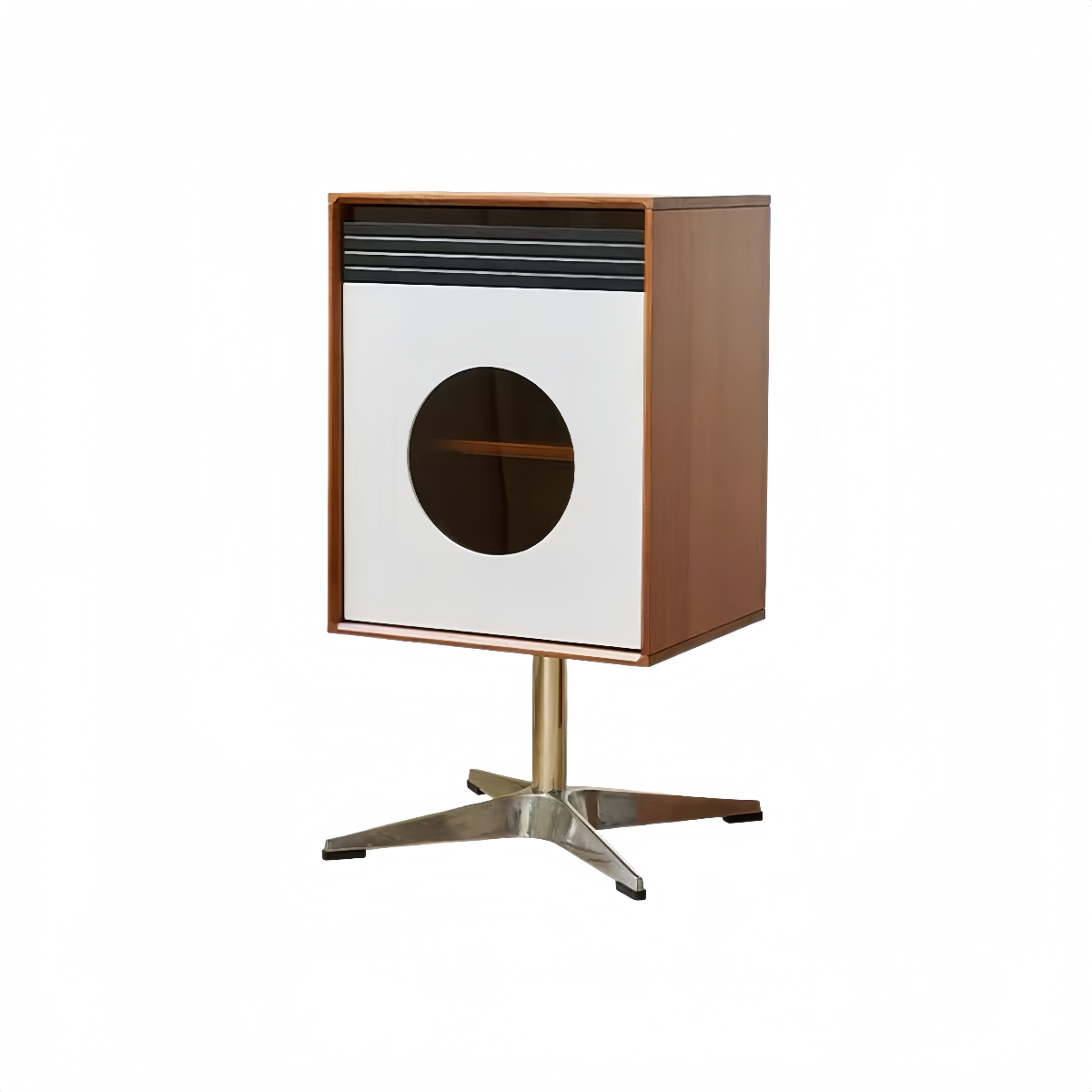 Bauhaus Mid-Century Solid Wood Side Cabinet