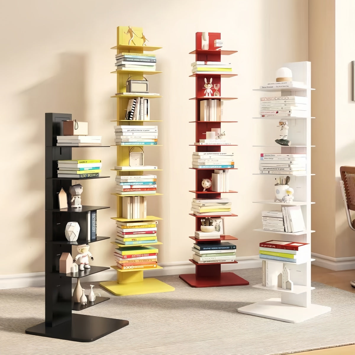 Slim Vertical Floating Book Rack