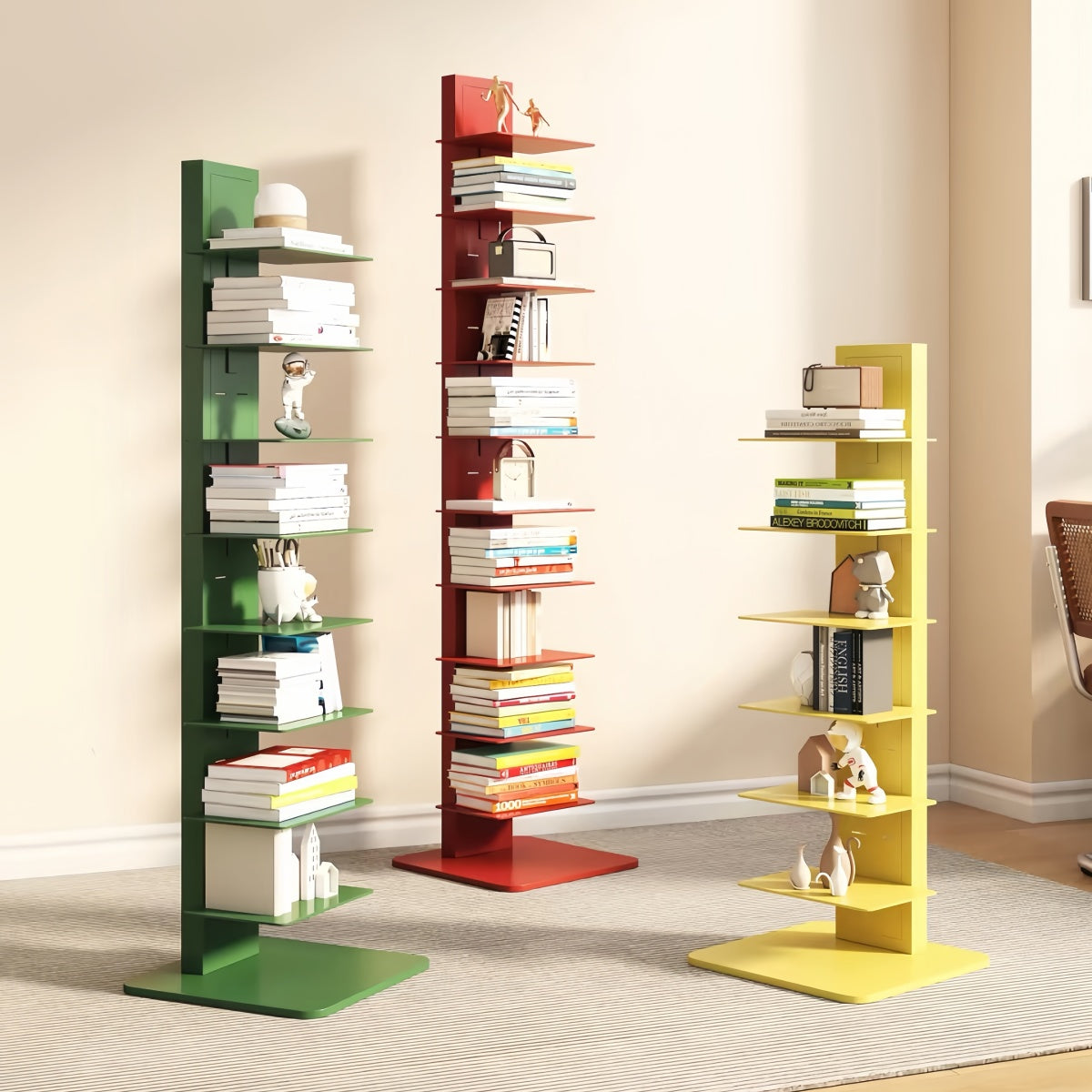 Slim Vertical Floating Book Rack