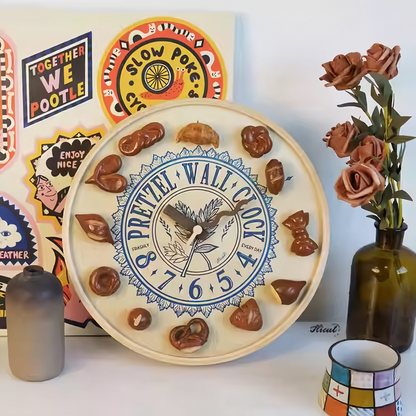 Vintage Wooden Magnetic Silent Wall Clock