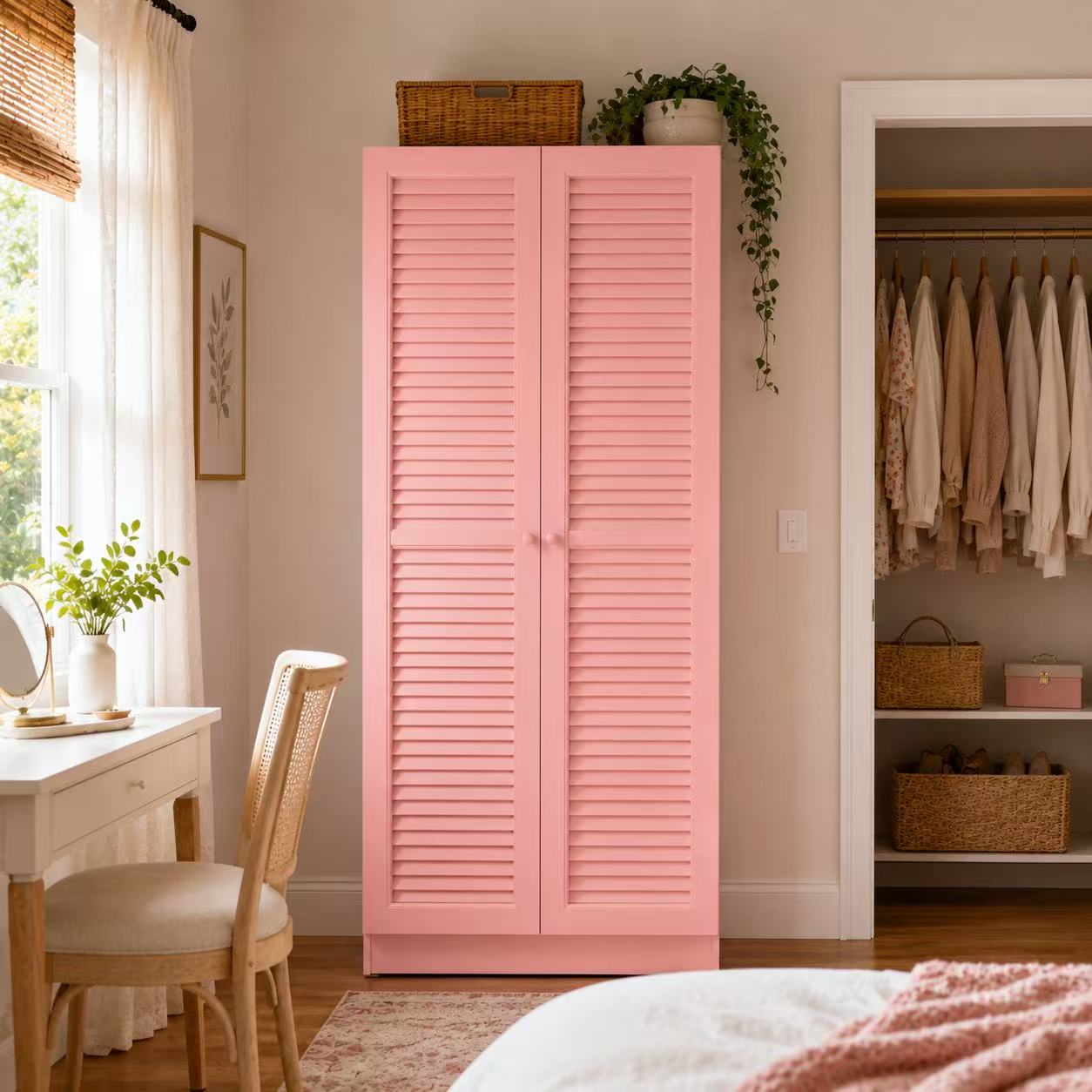 LUNA LOUVER Metal Wardrobe