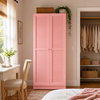 LUNA LOUVER Metal Wardrobe