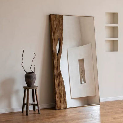 Wabi-Sabi Solid Wood Floor Mirror