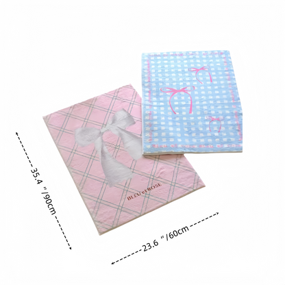 Charming Ballet-Inspired Bowknot Plush Rug