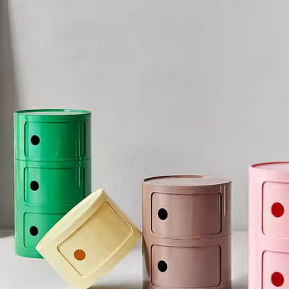 MAKA Round Bedside Storage Cabinet