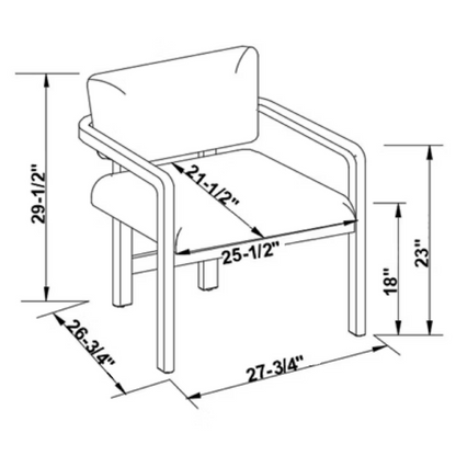 Rust Haven Solid Oak Accent Chair