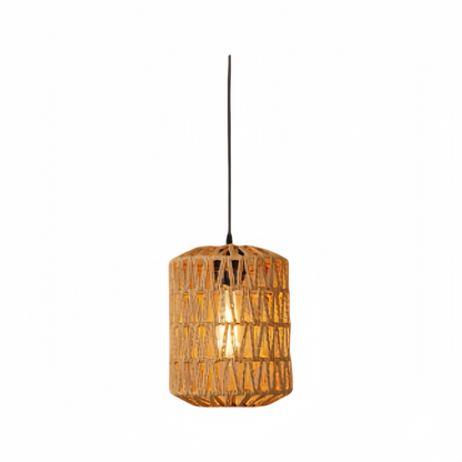Boho Plug-In Rattan Pendant Light