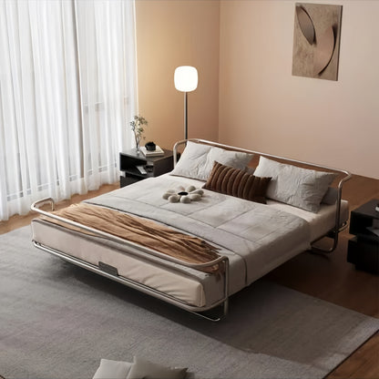 Minimalist Floating Stainless Steel Bed Frame