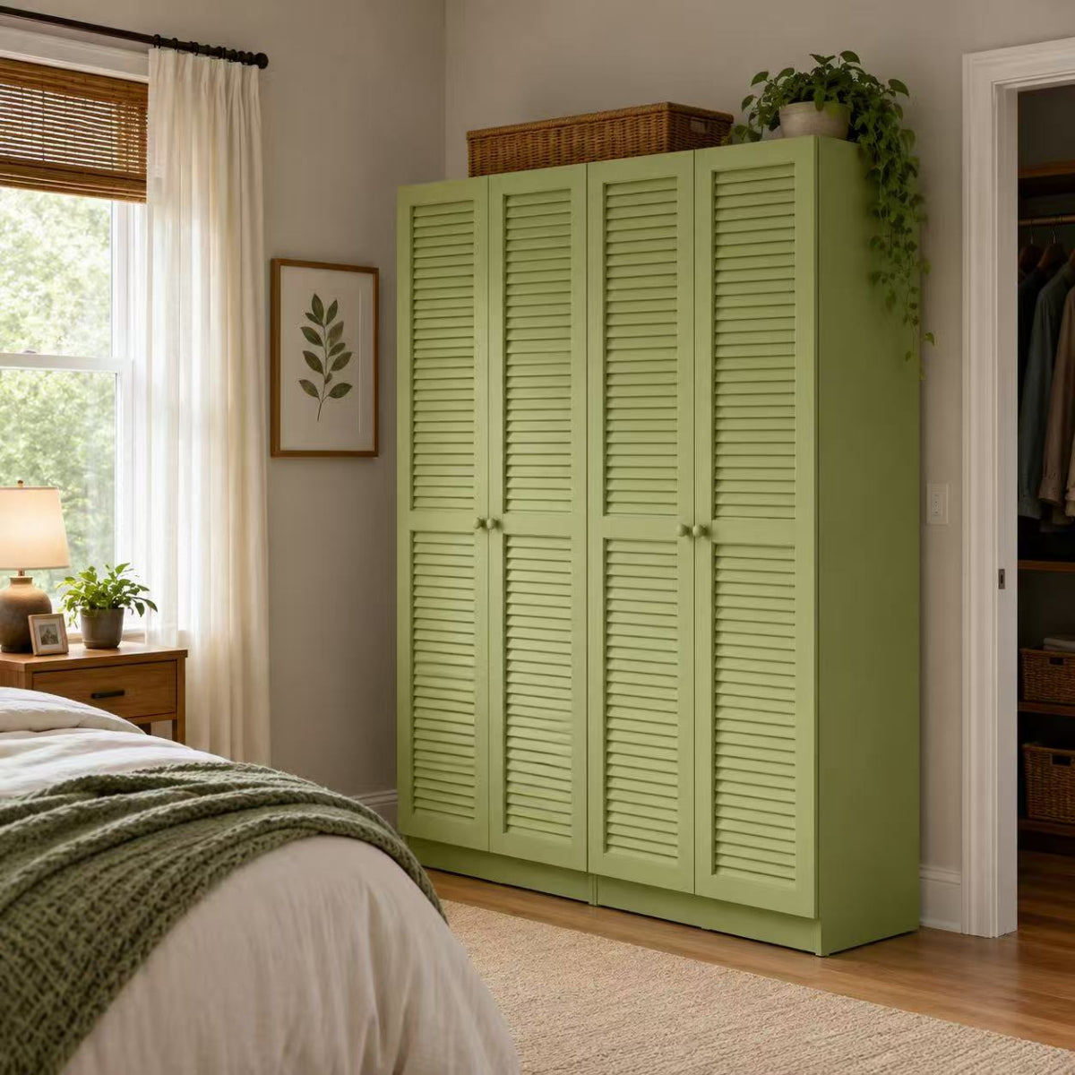 LUNA LOUVER Metal Wardrobe