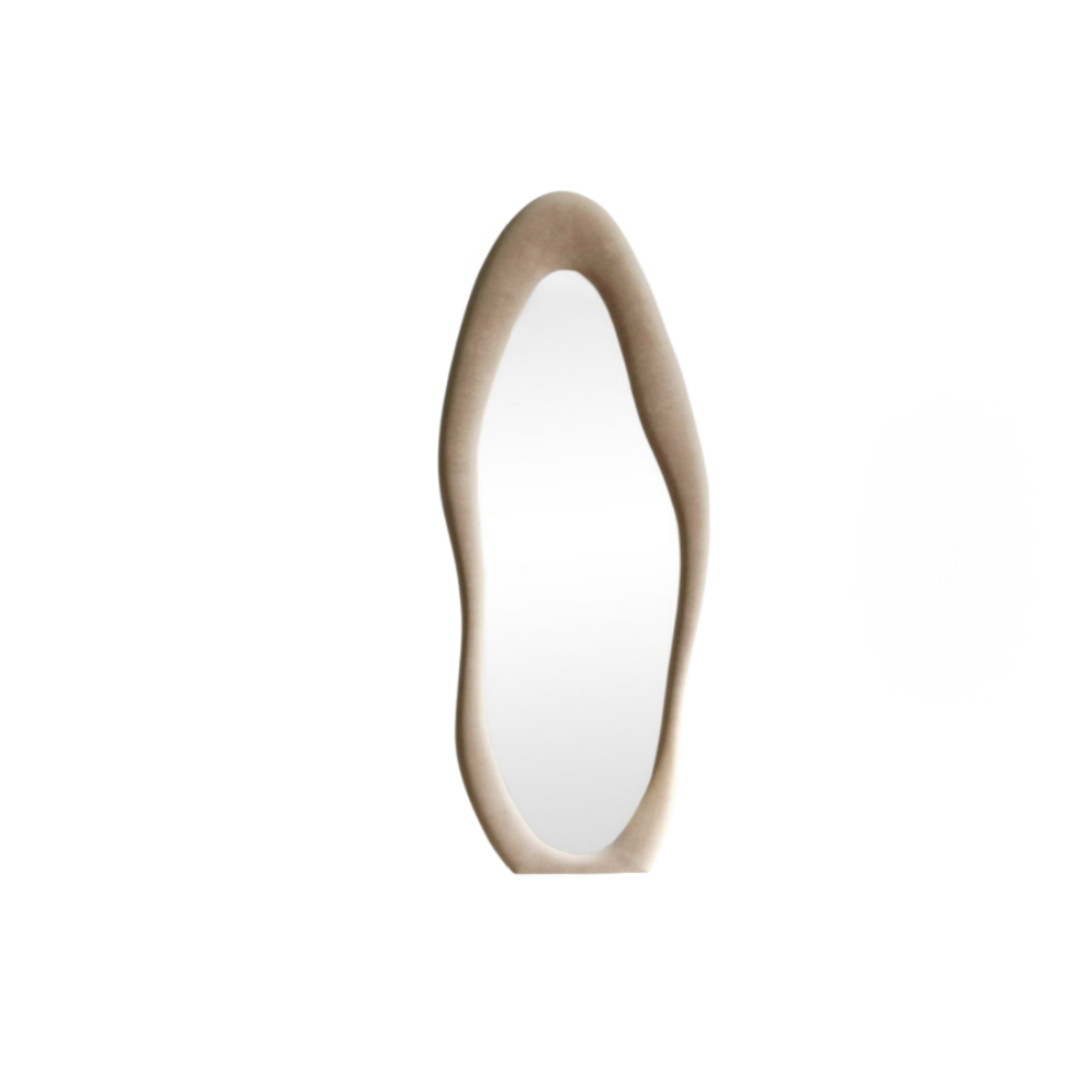 Beige Modern Irregular Full-Length Mirror|Shatter-Resistant Nano Glass