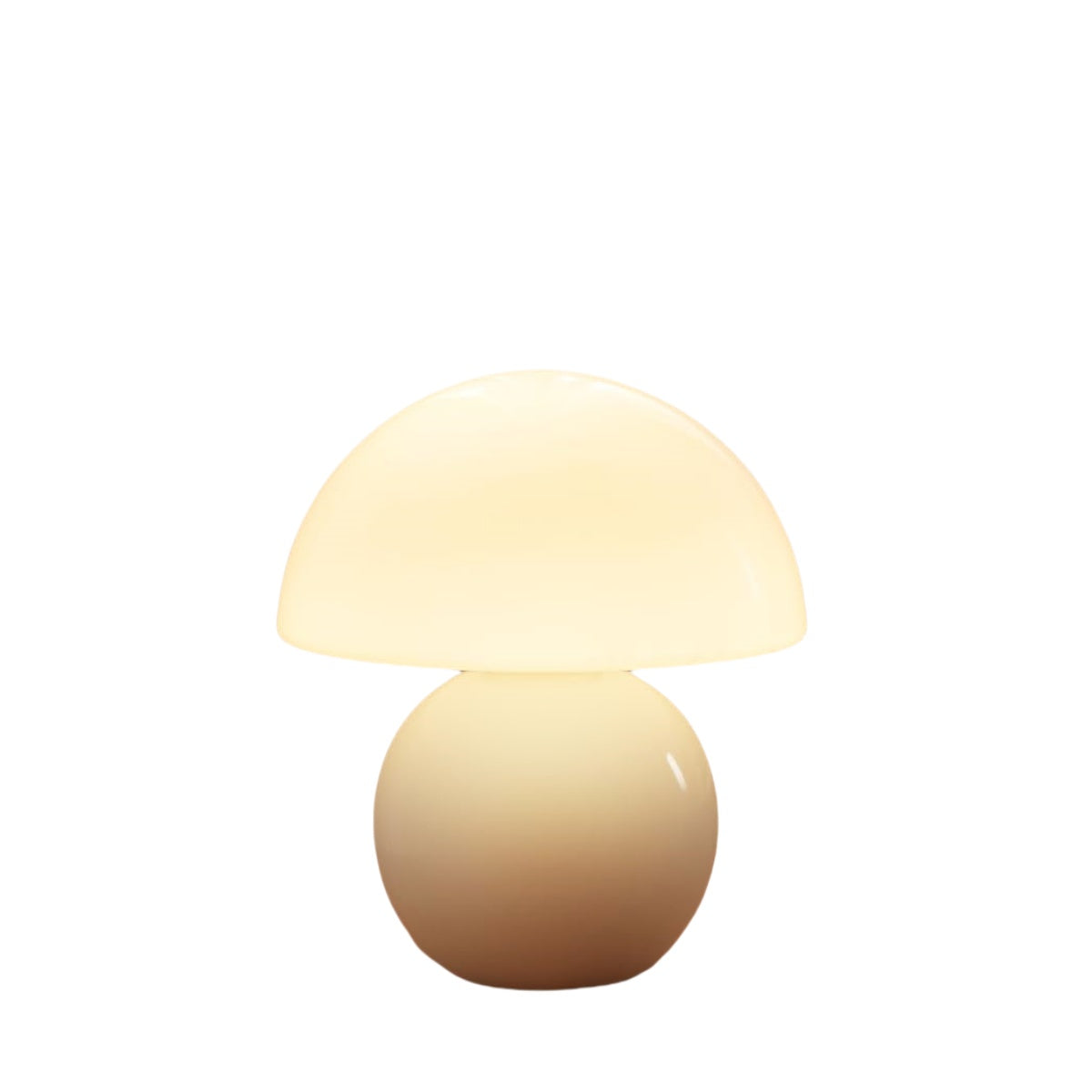 Beige Mushroom Table Lamp|Hand-blown glass lampshade with a timeless mushroom shape