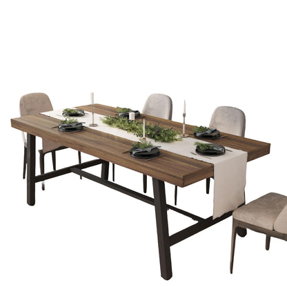 Brown Industrial Dining Table|Large Seating Capacity