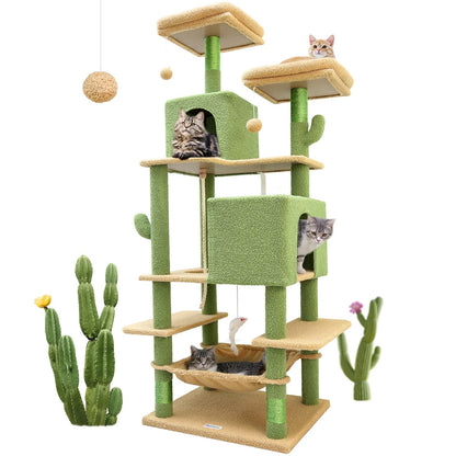 Cactus Cat Tree Tower|Multi-Level Entertainment