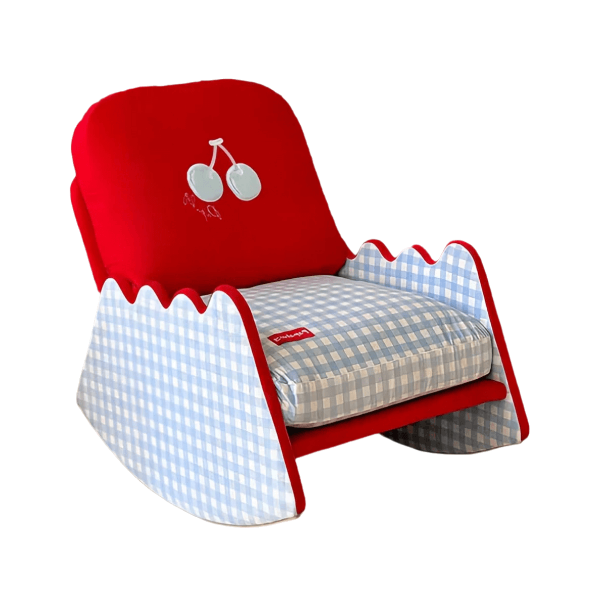 Classic Red Gingham Rocking Chair – Aroomy