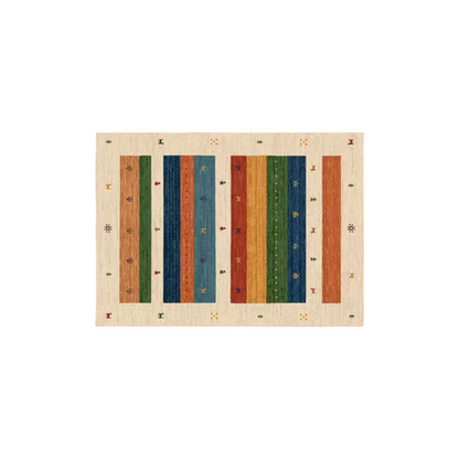 Colorful Striped Wool Rug