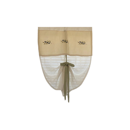 Farmhouse Cotton Linen Roman Curtain