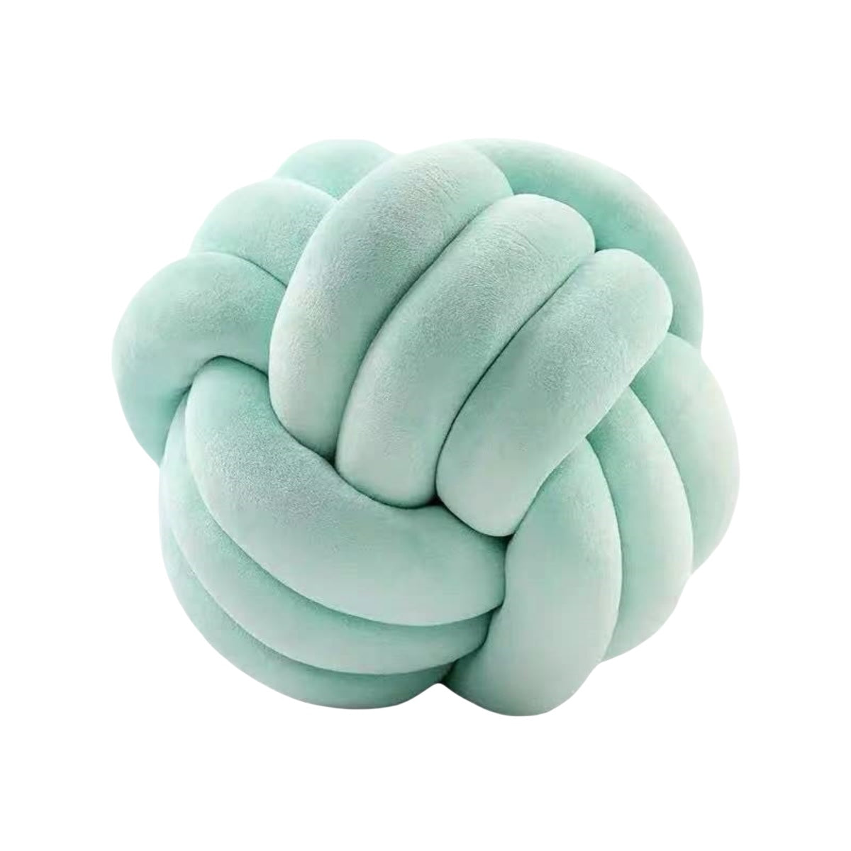 Green  Knotted Round Throw Pillow|Unique Knot Design: Modern and eye-catching round shape adds a fun, artistic flair to any space.