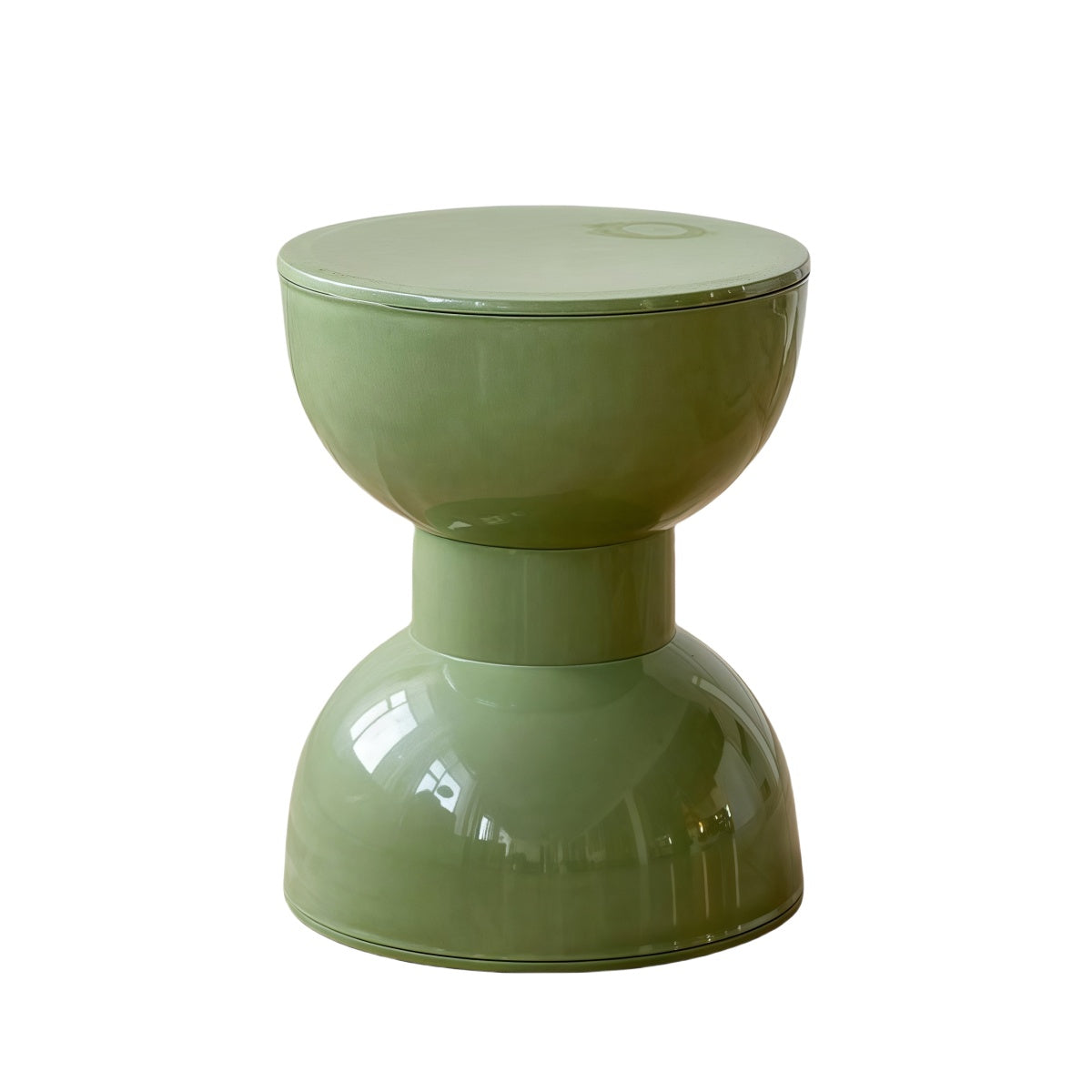 Green Modern Hourglass Side Table|Stable Hourglass Design