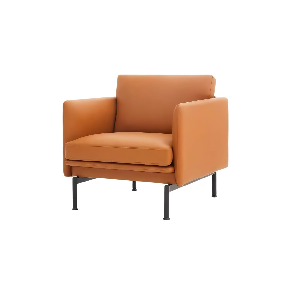 Harper Leather Stool|Ergonomic backrest for added support