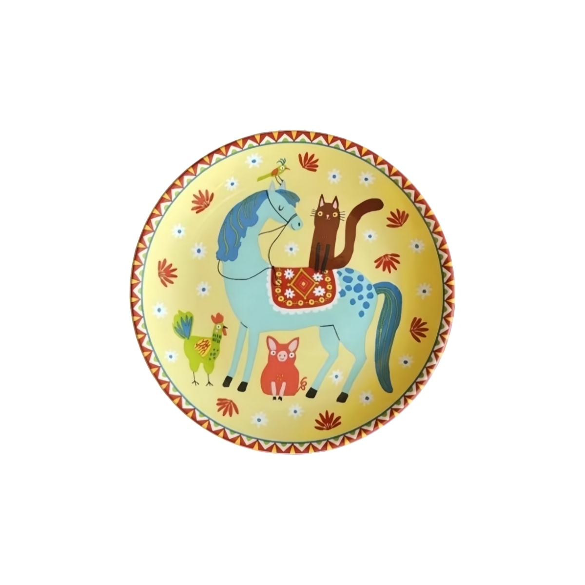 Farmhouse Hand-Painted Ceramic Plates