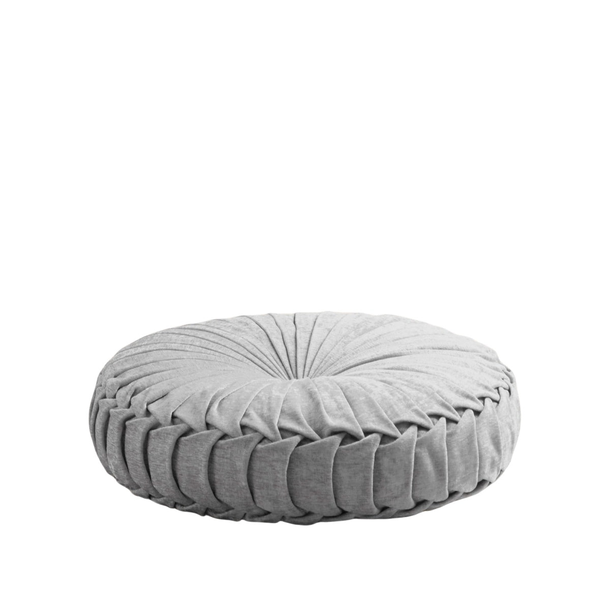 Loretta Chenille Tufted Round Floor Pillow| Luxe chenille fabric with a subtle sheen for a soft, upscale look and feel