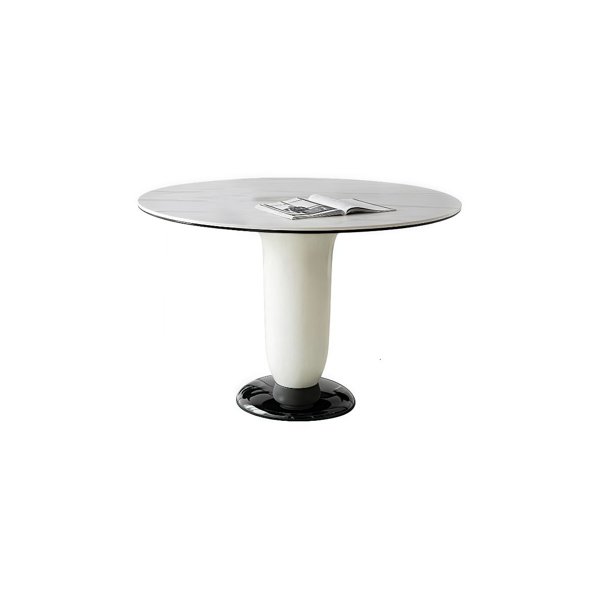 Luna Orb Base Table|Distinctive orb-shaped pedestal base for a sculptural silhouette