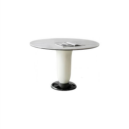 Luna Orb Base Table|Distinctive orb-shaped pedestal base for a sculptural silhouette