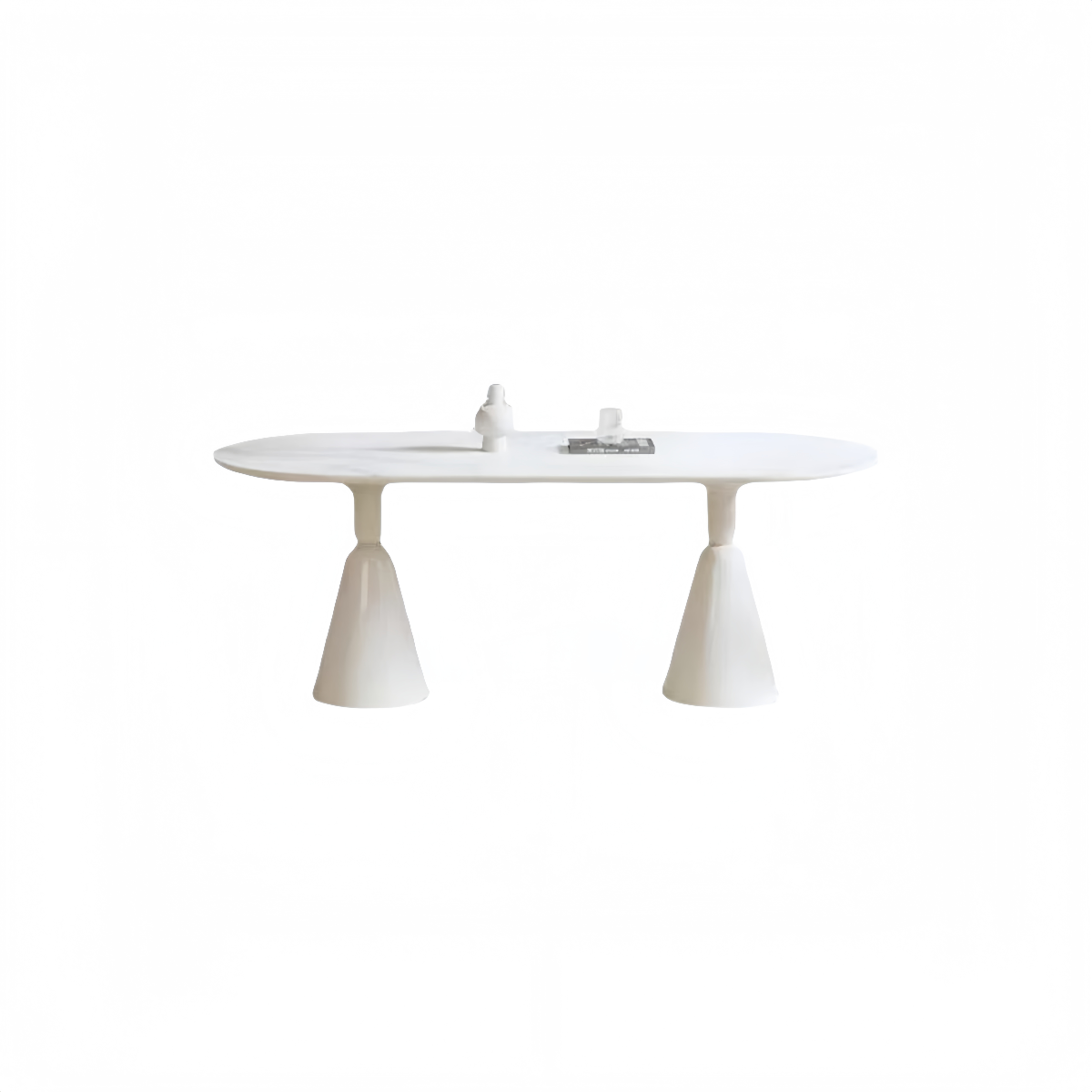 Margaux Sculpted Base Table|Soft linen slipcover with a relaxed drape