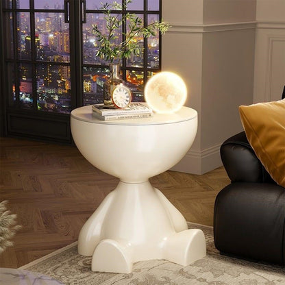 Modern Pink Round Side Table