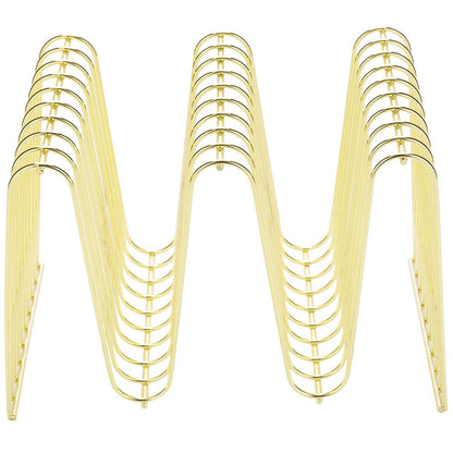 Modern Brass Wire Desktop Organizer|Elegant brass finish that resists tarnishing and corrosion
