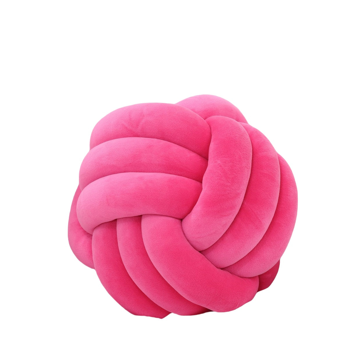 Pink Knotted Round Throw Pillow|Vacuum-Packed Tip: Gently fluff and sun-dry for 2–3 days to restore its original shape after unpacking.