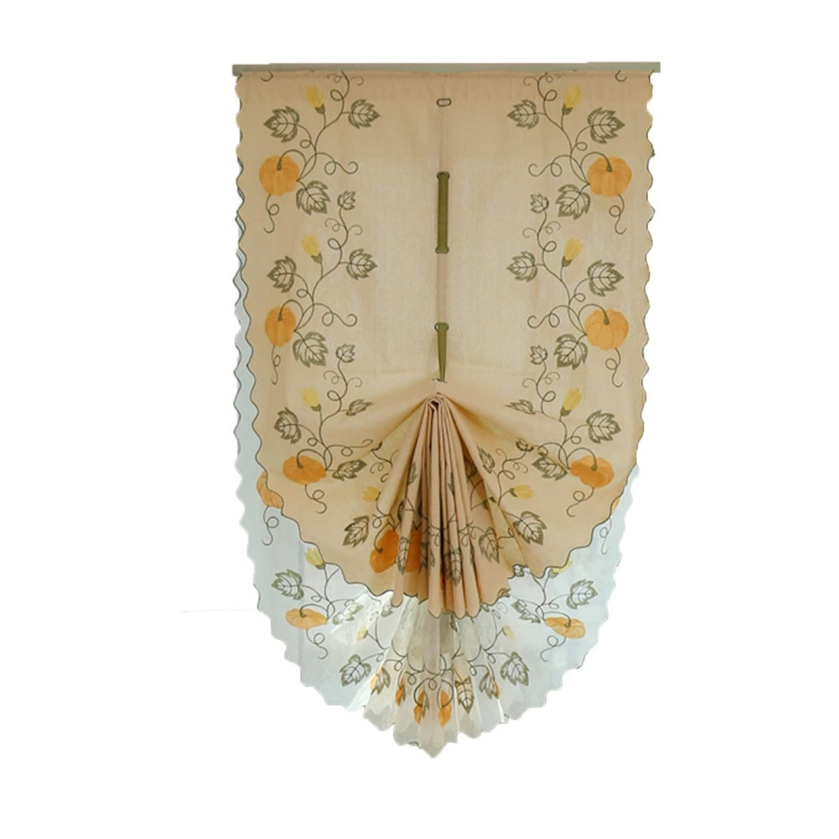 Pumpkin Linen Roman Shade