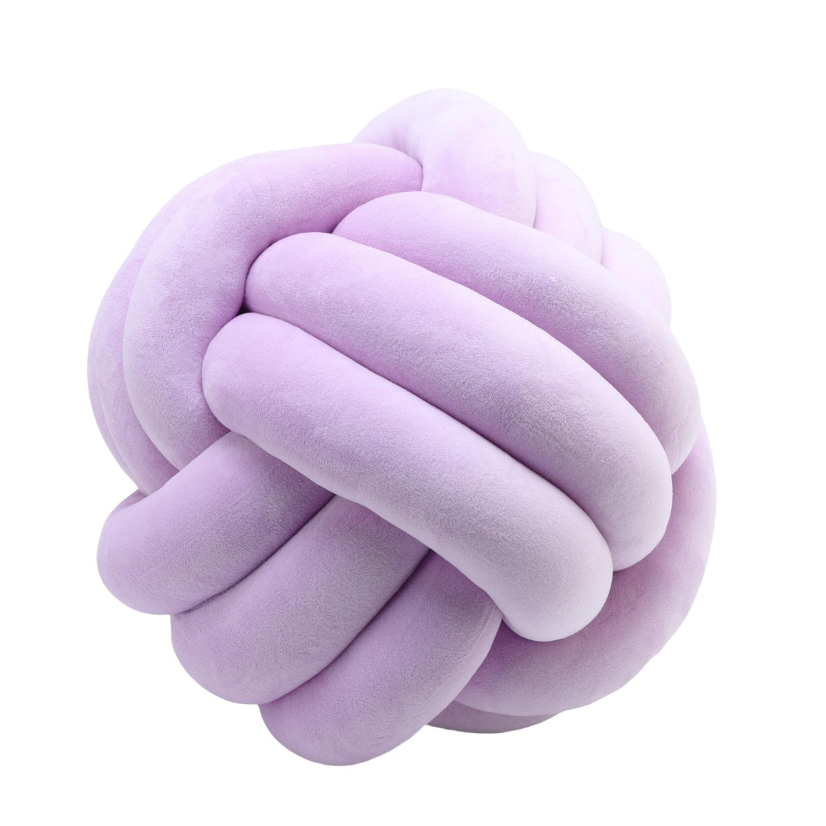 Purple Knotted Round Throw Pillow|Soft & Durable Materials: High-quality flannel exterior with plush PP cotton filling—super soft, squeezable, and holds its shape.