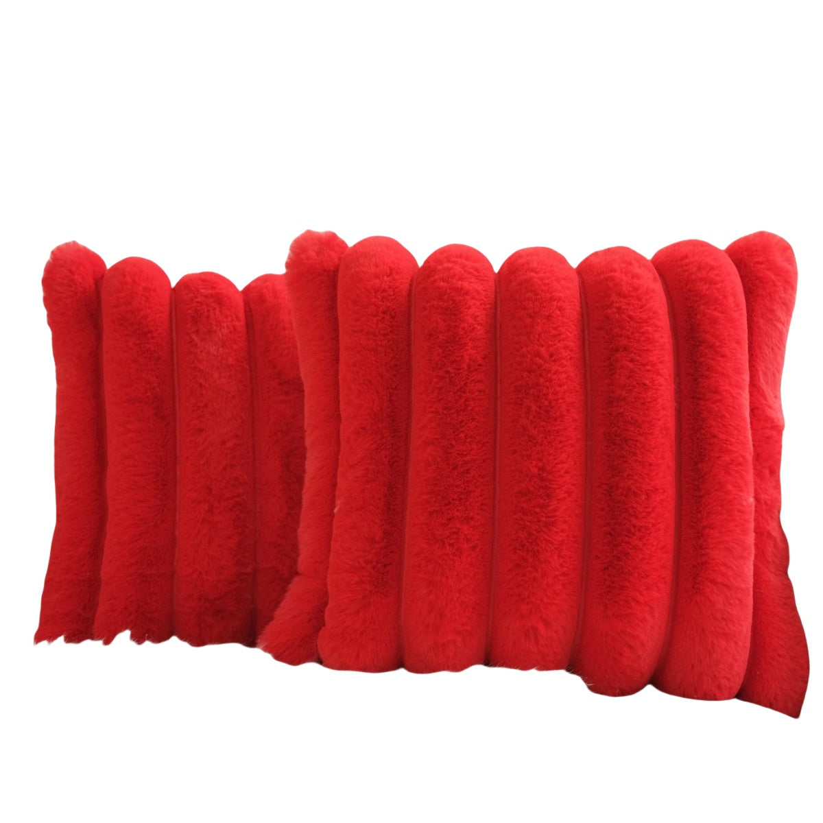 Red Faux_Fur_Plush_Throw_Pillow_Covers|Versatile Decoration