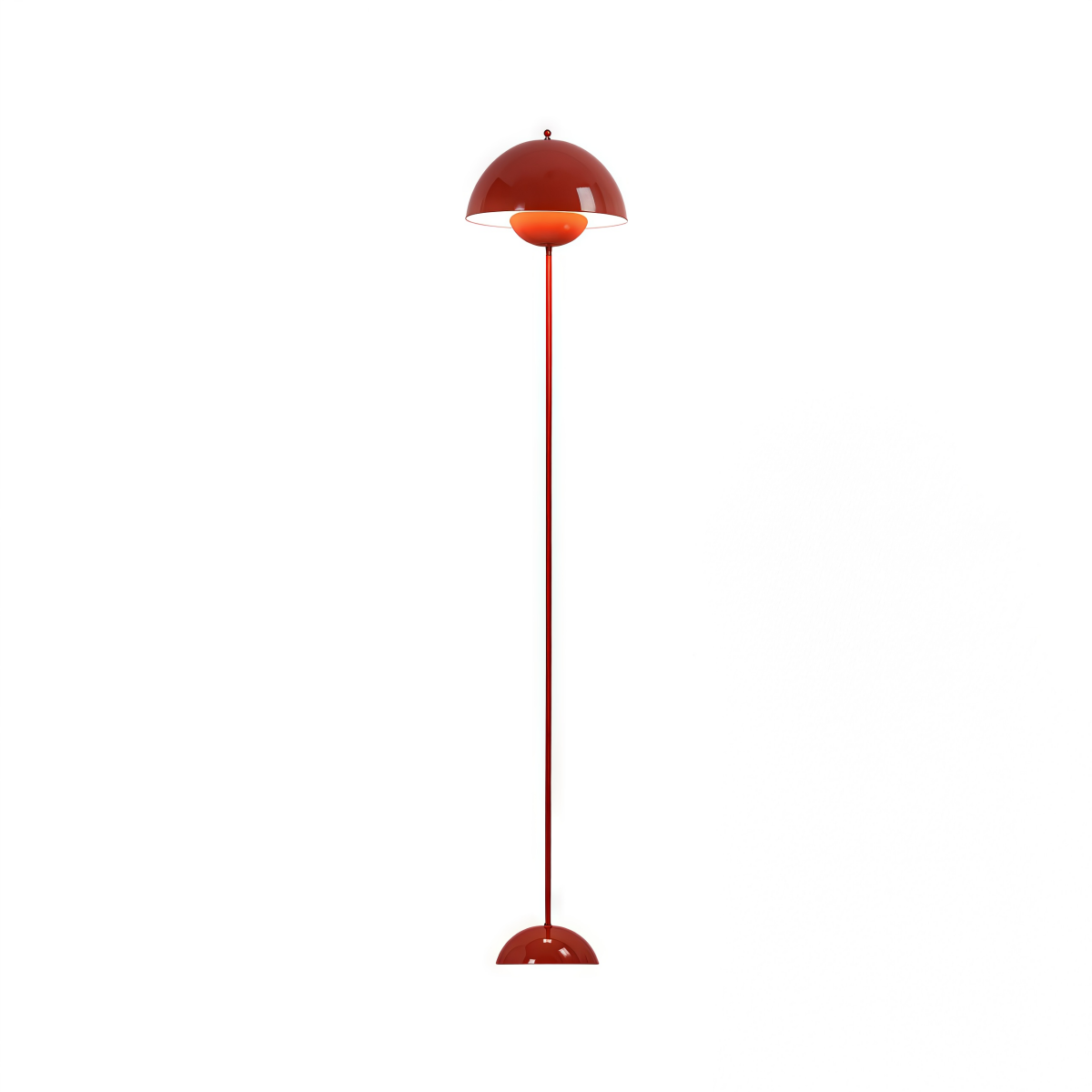Red Reed Iron Frame Floor Lamp|Sleek Industrial Design