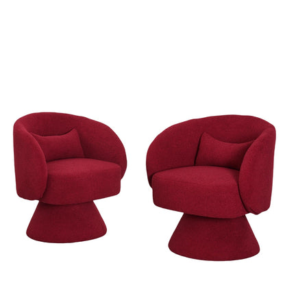 Roseo Modern Swivel Barrel Chairs|360° Swivel Base
