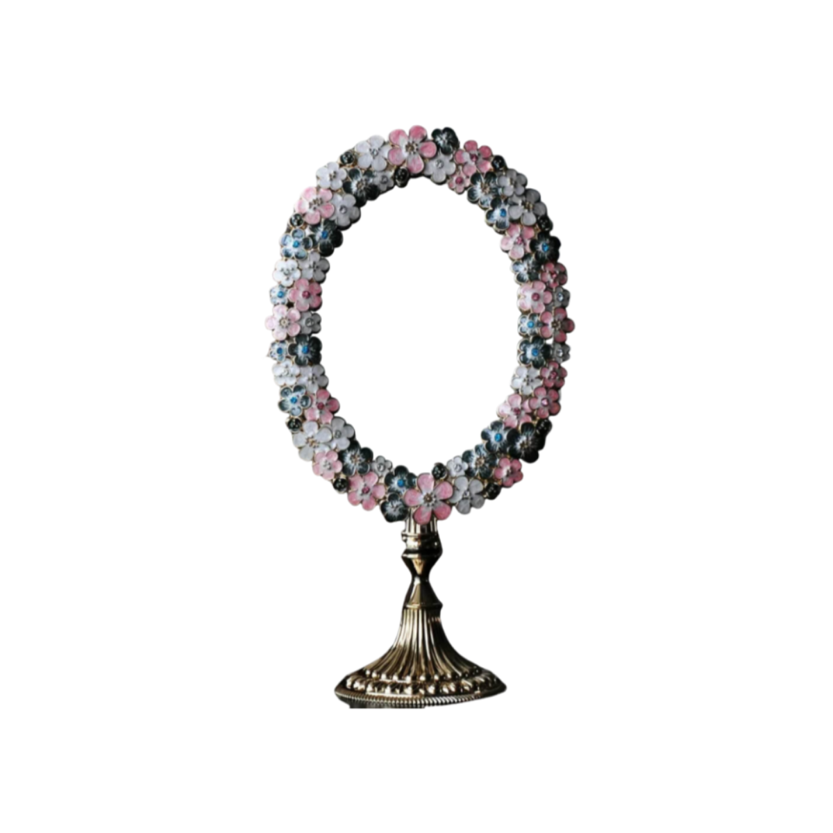 Royal Bloom Vintage Vanity Mirror|Premium Zinc Alloy Frame