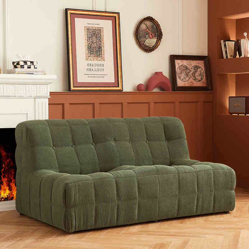 Box Tufted Mochi Sofa™ Lounge Chair（Green）