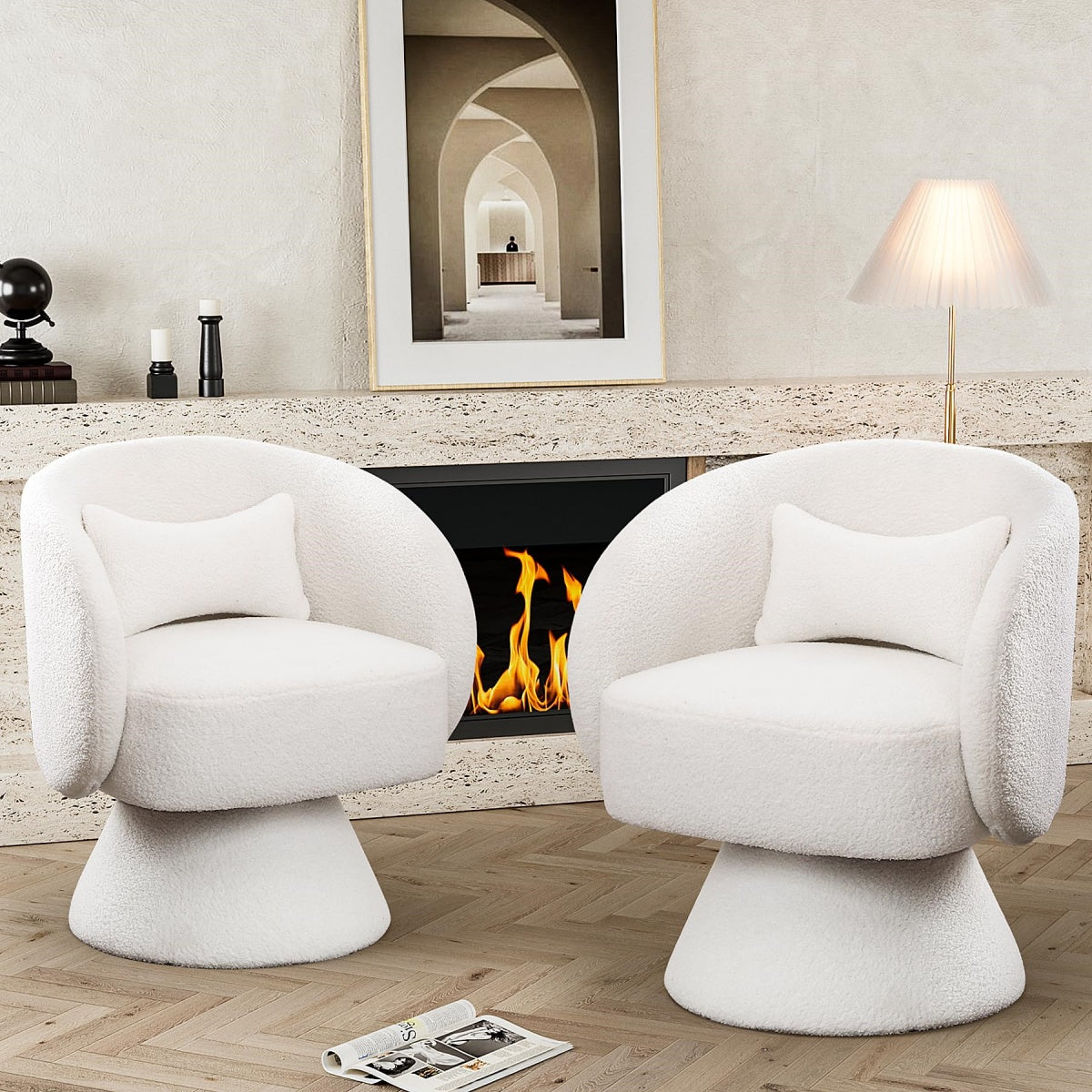 Sable Swivel Barrel Chair