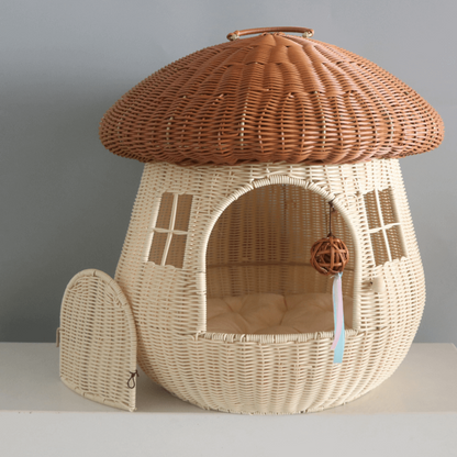 Mushroom House Cat Bed